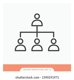 Organizational Structure Icon Vector Illustration