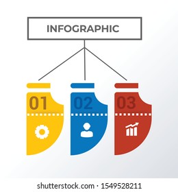 Organizational structure infographic template design. Business concept infograph with 3 options, steps or processes. Vector visualization can be used for workflow layout, diagram, annual report, web