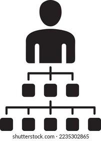 Organizational structure sign. Simple organizational structure. organizational hierarchical scheme. Community icon. organization icon. Organization Chart