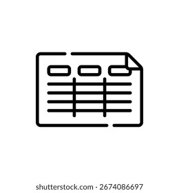 Organizational vector icon of schedule planner with clock, suitable for time management, planning, and productivity themes