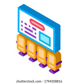 organizational workplace icon vector. isometric organizational workplace sign. color isolated symbol illustration