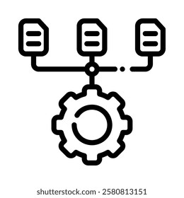 Organize icon illustration in line style. Perfect for website mobile app presentation. Suitable for any user interface and user experience