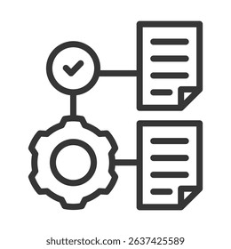 Organize Icon Lineal Style Vector Illustration