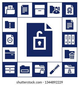 organize icon set. 17 filled organize icons.  Simple modern icons about  - Folder, File, Folders, Filing, Archive