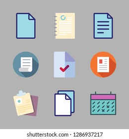 organize icon set. vector set about documents, file, calendar and document icons set.