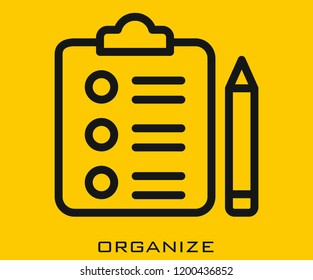 Organize icon signs