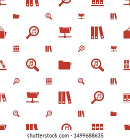 organize icons pattern seamless white background. Included editable filled folder, binder, serach music, document in folder icons. organize icons for web and mobile.