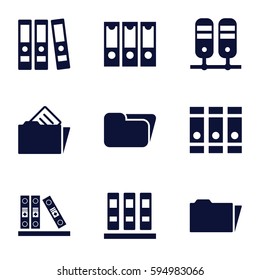 organize icons set. Set of 9 organize filled icons such as binder, folder