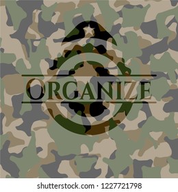 Organize on camo texture