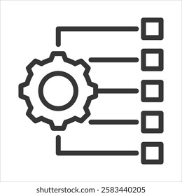 Organize Outline Icon Vector Illustration