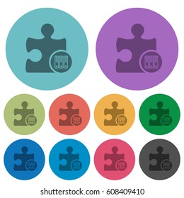 Organize plugin darker flat icons on color round background