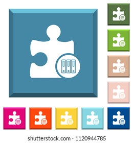 Organize plugin white icons on edged square buttons in various trendy colors