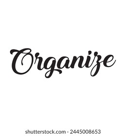 organizar texto sobre fondo blanco.