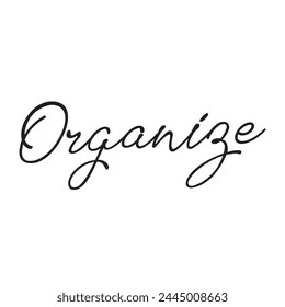 organizar texto sobre fondo blanco.
