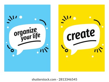 Organize your life and create text in speech bubbles