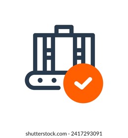 Organized Baggage Claim Area Vector Icon Illustration