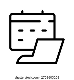 Organized Calendar Folder icon set, modern scheduling and file management symbols for event planning, document storage, and productivity systems

