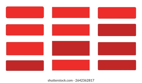 An Organized Collection of Blocks in Shades of Dark Red with Slight Shadowing