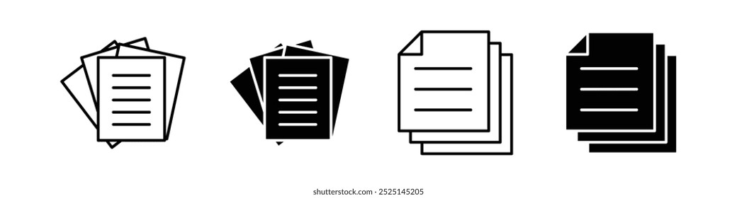 Organized Documents Vector vector filled and outlined iconss collection