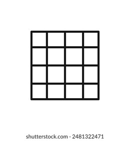 Organized Grid Icon for Layout Design