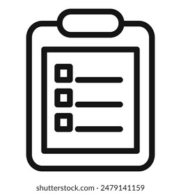 Organized List Icon Ideal for Note-Taking and Information Structuring