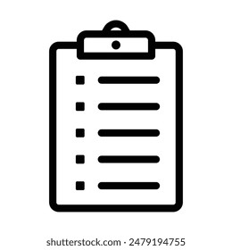Organized List Icon Ideal for Note-Taking and Information Management