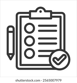 Organized Outline Icon Vector Illustration