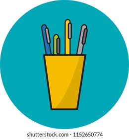 Organized Pen Icon Design