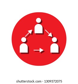 organized team vector icon