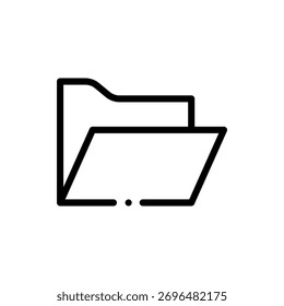 Ícone de vetor organizado da guia de pasta de arquivos, ideal para armazenamento, documentos e temas de organização
