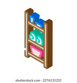 organizer bathroom interior isometric icon vector. organizer bathroom interior sign. isolated symbol illustration