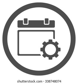 Organizer Configuration vector icon. Style is flat rounded symbol, gray color, rounded angles, white background.