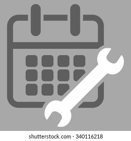 Organizer Configure vector icon. Style is bicolor flat symbol, dark gray and white colors, rounded angles, silver background.