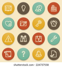 Organizer contour icons with color buttons.