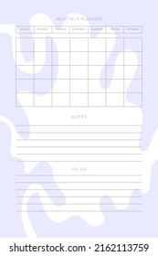 organizer daily weekly monthly planner to do list with delicate minimalist design.