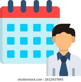 Organizer Icon Flat Vector Illustration