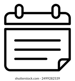 Organizer icon in line style. Calendar icon in line style