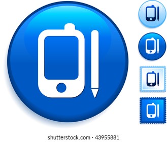 Organizer Icon on Internet Button Original Vector Illustration