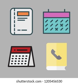 organizer icon set. vector set about agenda and calendar icons set.