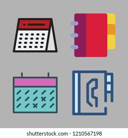 organizer icon set. vector set about calendar and agenda icons set.