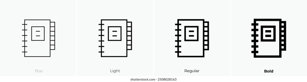 Organizer-Symbol. Dünnes, helles Design im regulären und kühlen Stil, einzeln auf weißem Hintergrund