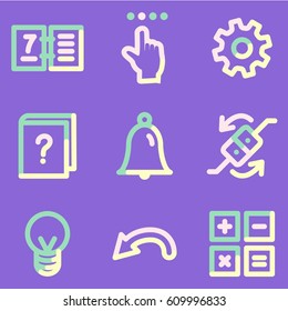 Organizer icons, colour contour series