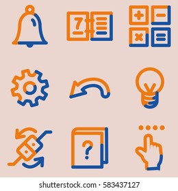 Organizer icons set, signs for infographics, web, presentation
