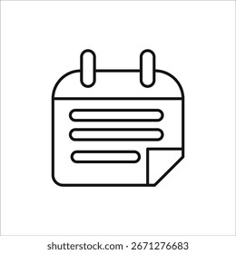 Iconos del organizador. Vector de línea simple