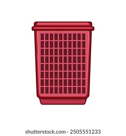 organizer laundry basket plastic cartoon. container durable, lightweight portable, foldable stackable organizer laundry basket plastic sign. isolated symbol vector illustration