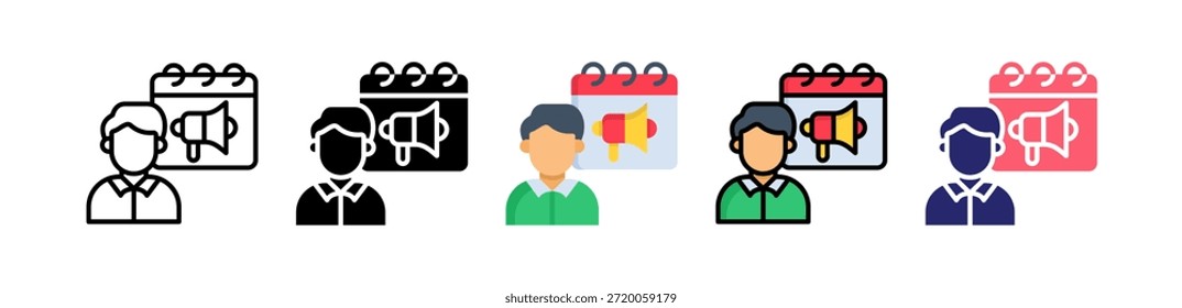 Organizer Multiple Style Icon Set Collection..