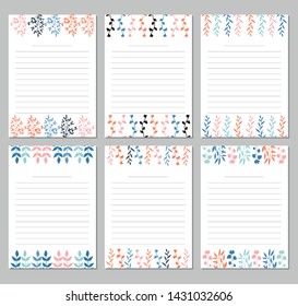 Organizer and note paper for children, printable pages.