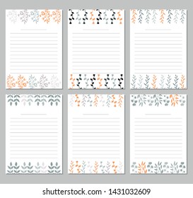 Organizer and note paper for children, printable pages.