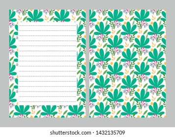 Organizer and note papers for children, printable pages.