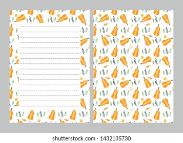 Organizer and note papers for children, printable pages.